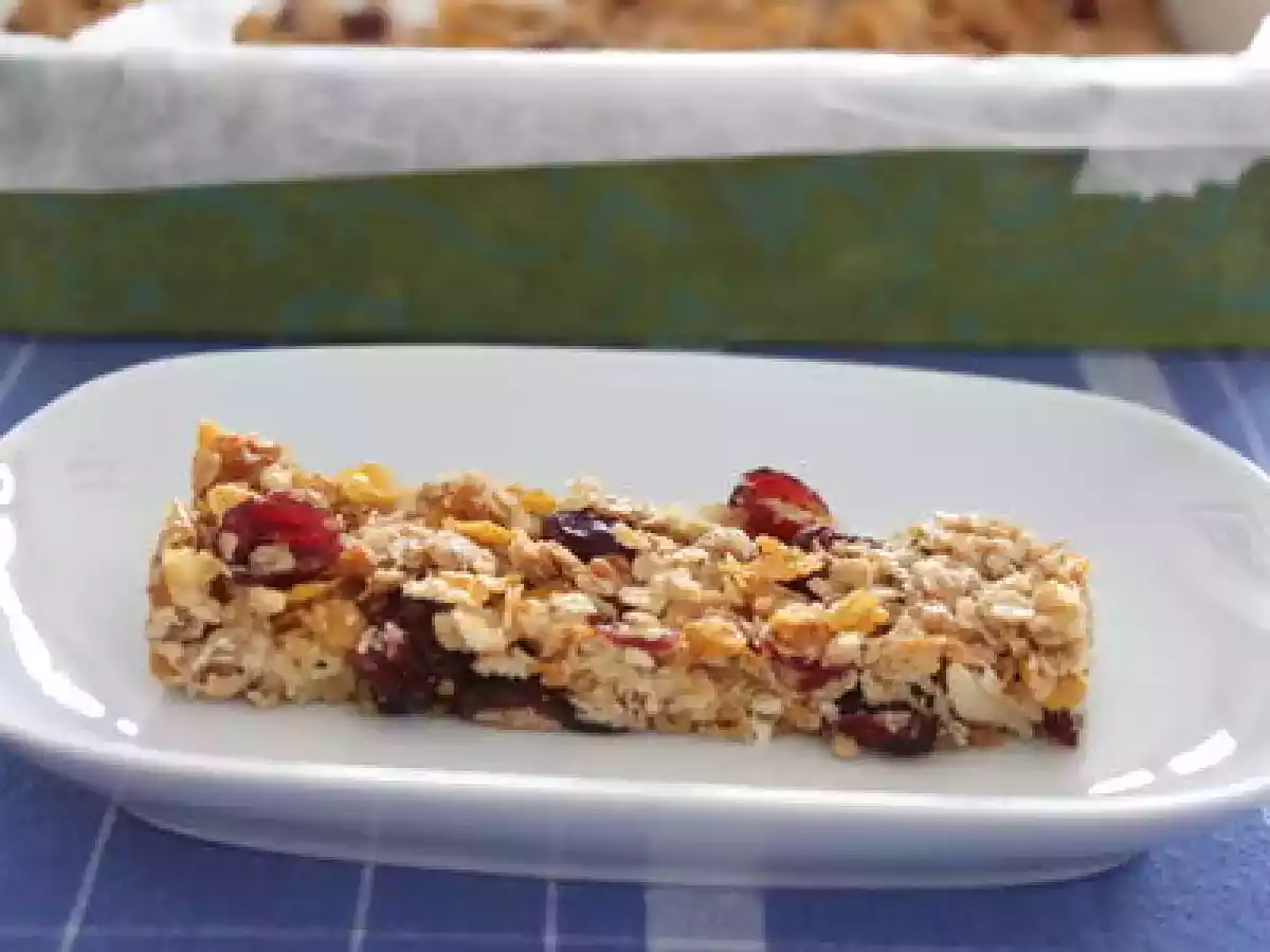 Barres de céréales cranberries-cajou