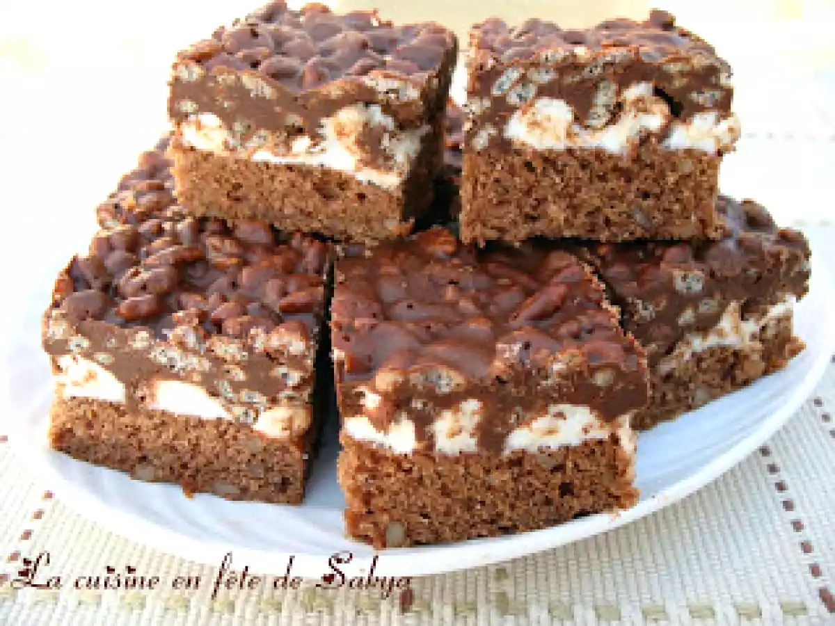 Barres de rêves au chocolat et à la guimauve