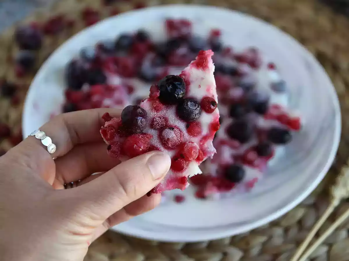 Barres de yaourt glacé aux fruits rouges