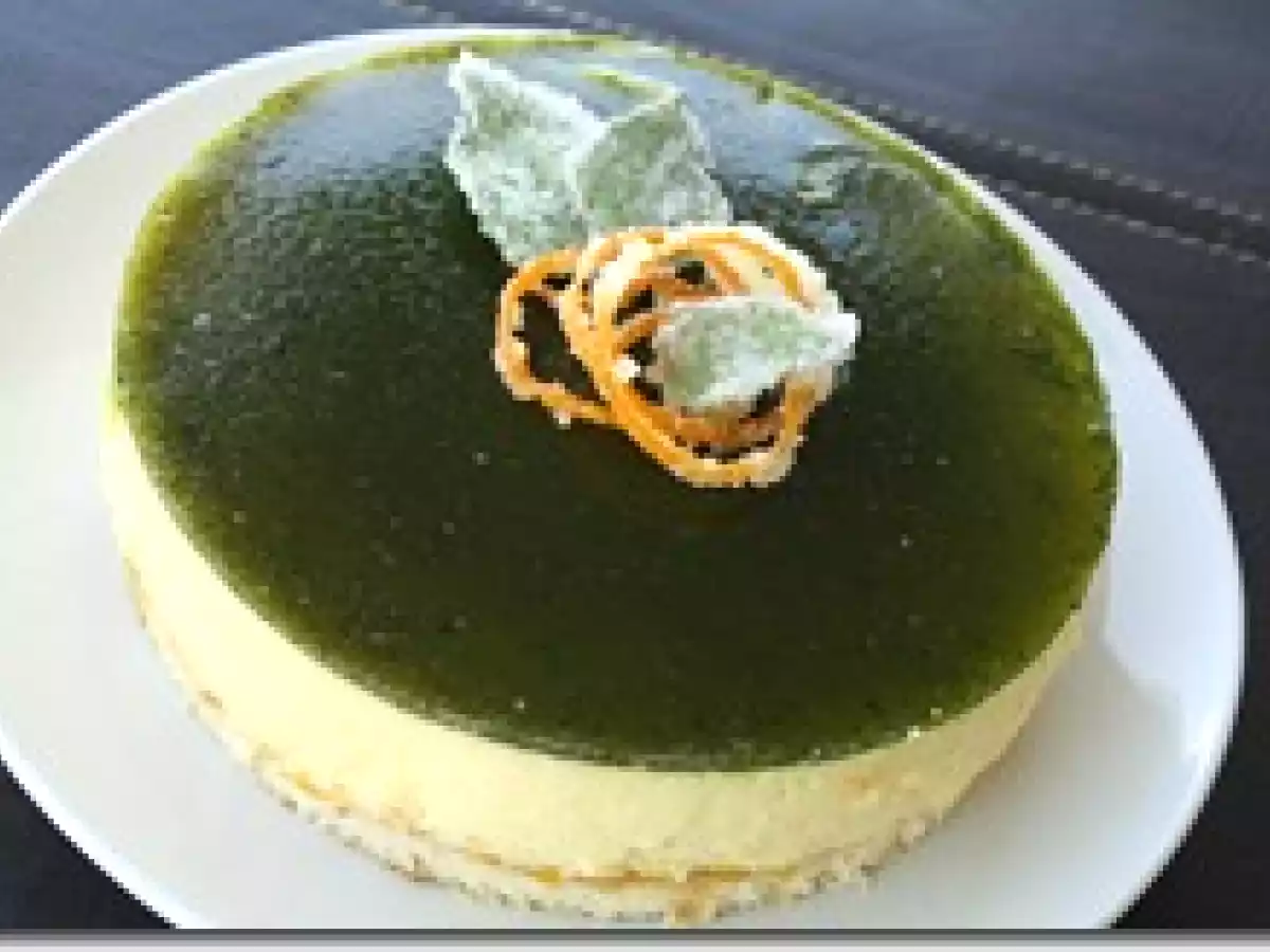 Bavarois à l'Orange et Miroir au Basilic