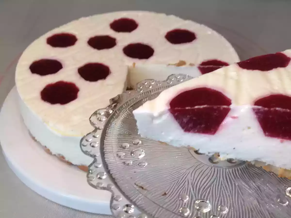 Bavarois à la framboise et vanille, léger, facile et sans cuisson - photo 3