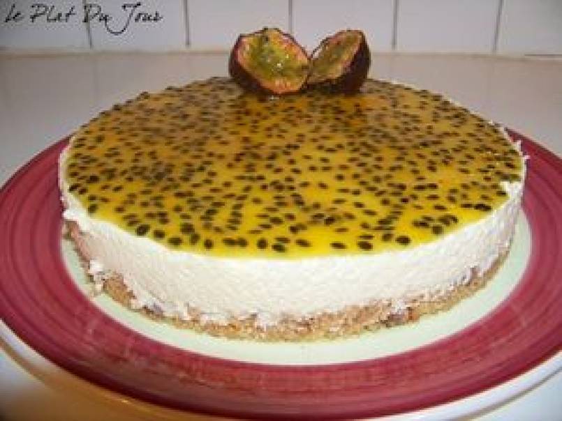 Bavarois au chocolat blanc, noix de coco et fruit de la passion