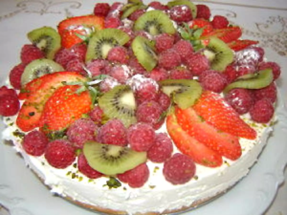 Bavarois au fromage blanc et fruits de Trinidad
