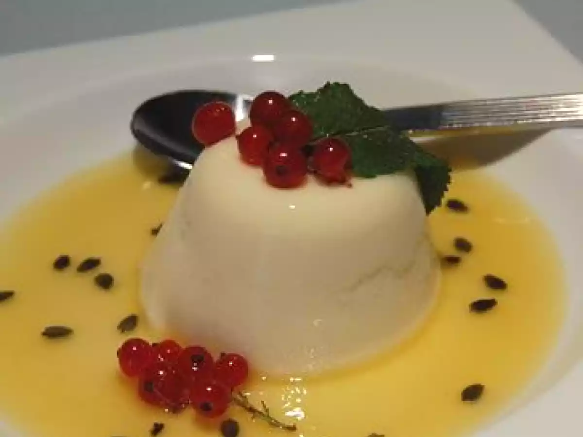 Bavarois aux fruits de la passion, sans lactose