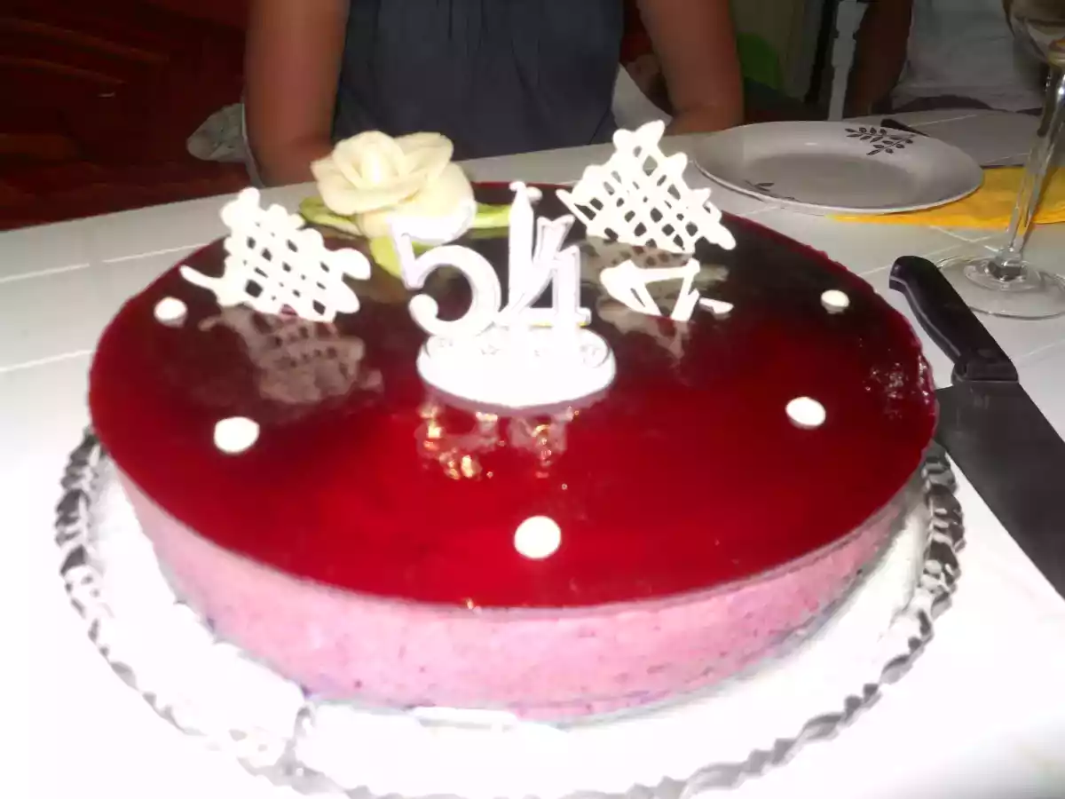 Bavarois aux fruits rouges mi-glacé