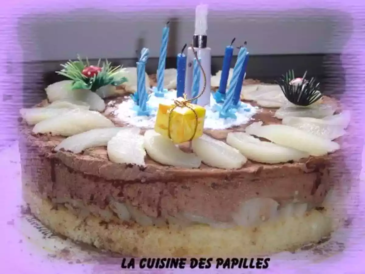 Bavarois chocolat-poire
