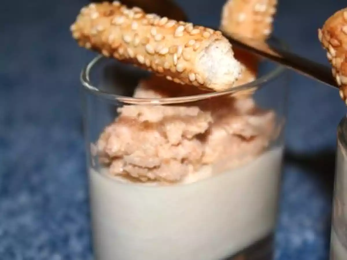 Bavarois d'asperges et ses rillettes de saumon en verrine - photo 2