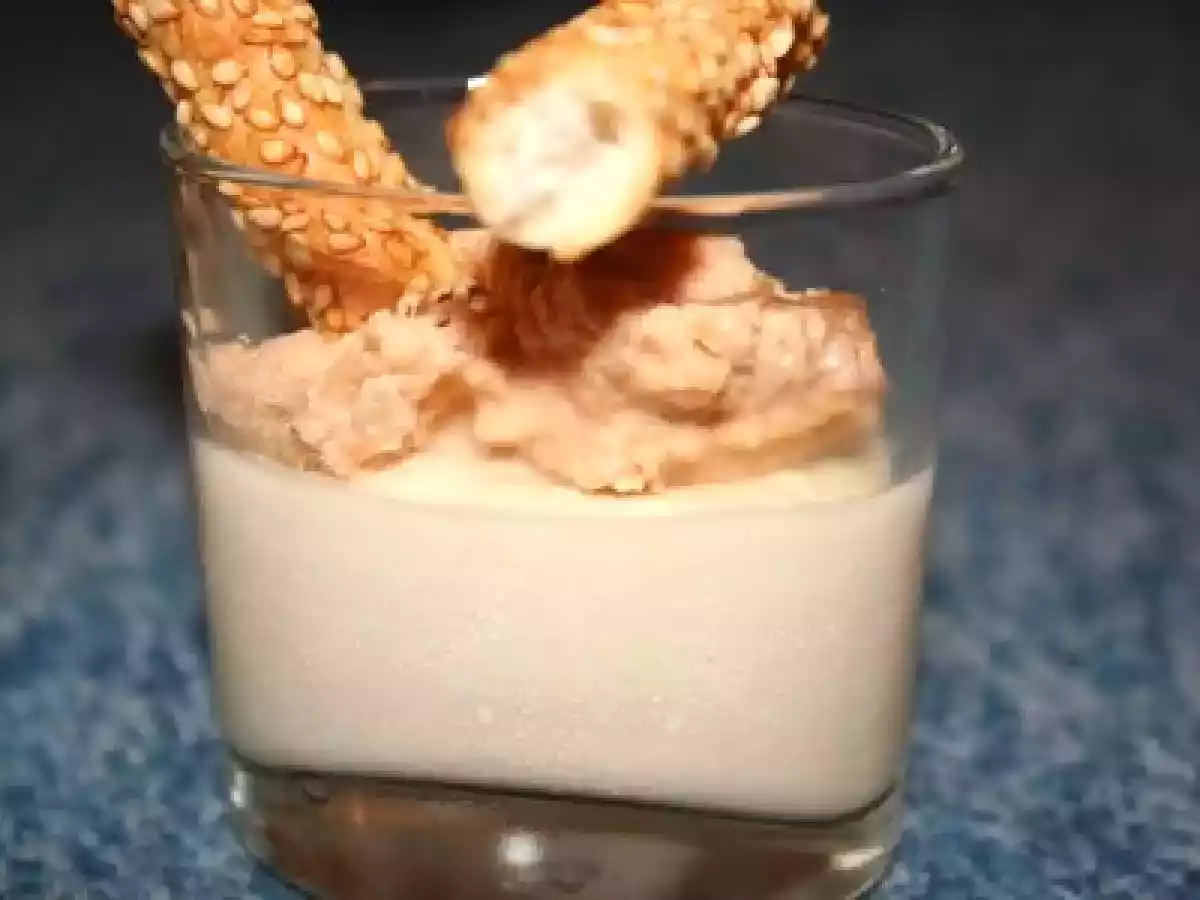Bavarois d'asperges et ses rillettes de saumon en verrine - photo 4