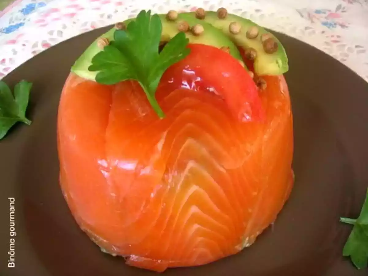 Bavarois d'avocat au saumon fumé
