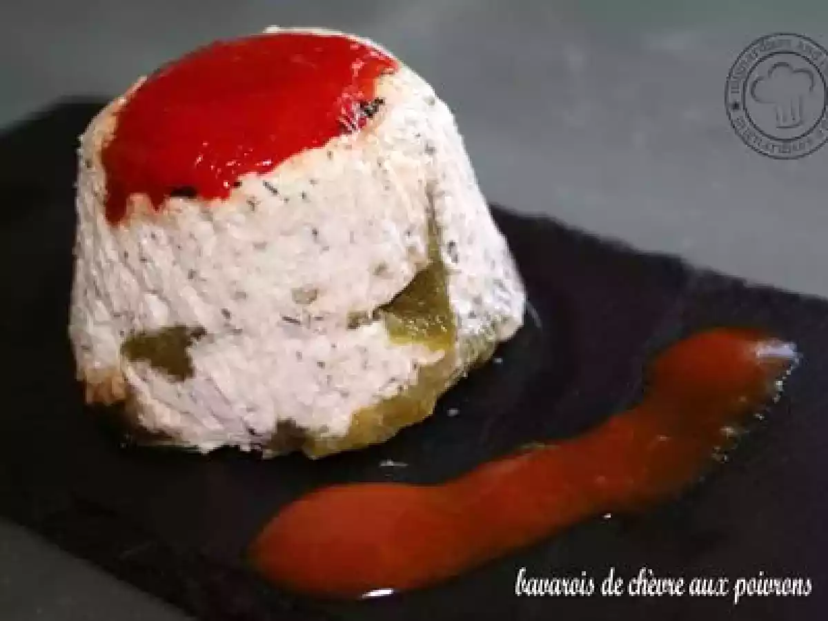 BAVAROIS DE CHEVRE AUX POIVRONS