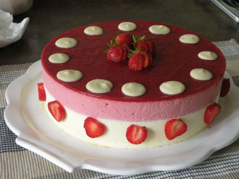 Bavarois Fraises au Chocolat blanc