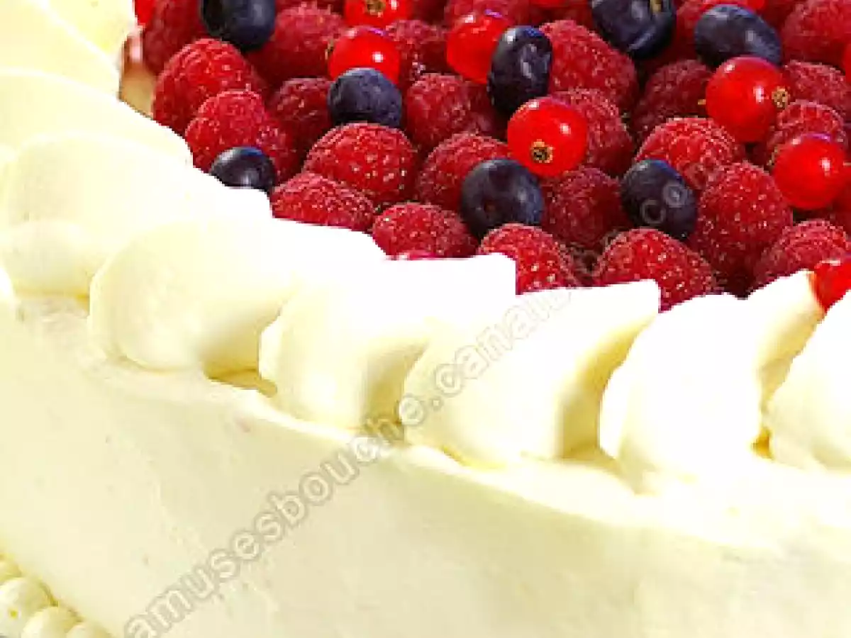 Bavarois framboises et chocolat blanc