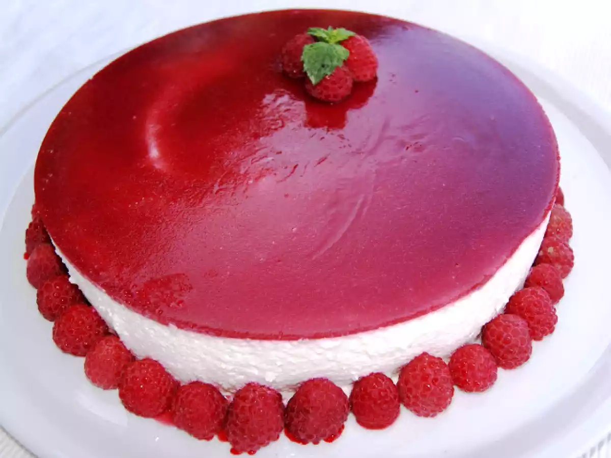 Bavarois fromage blanc citron framboises