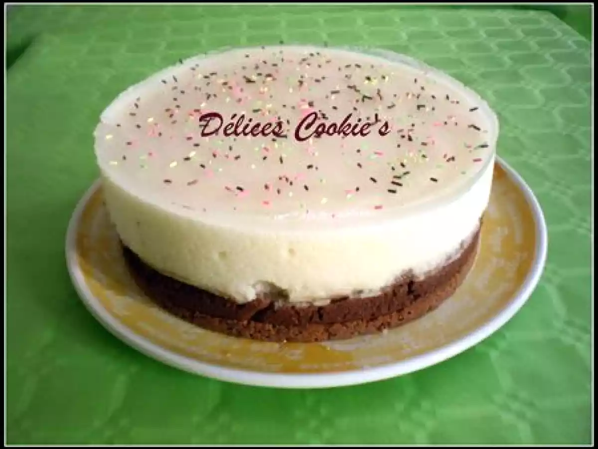 Bavarois poires sur fondant au chocolat et craquant speculoos