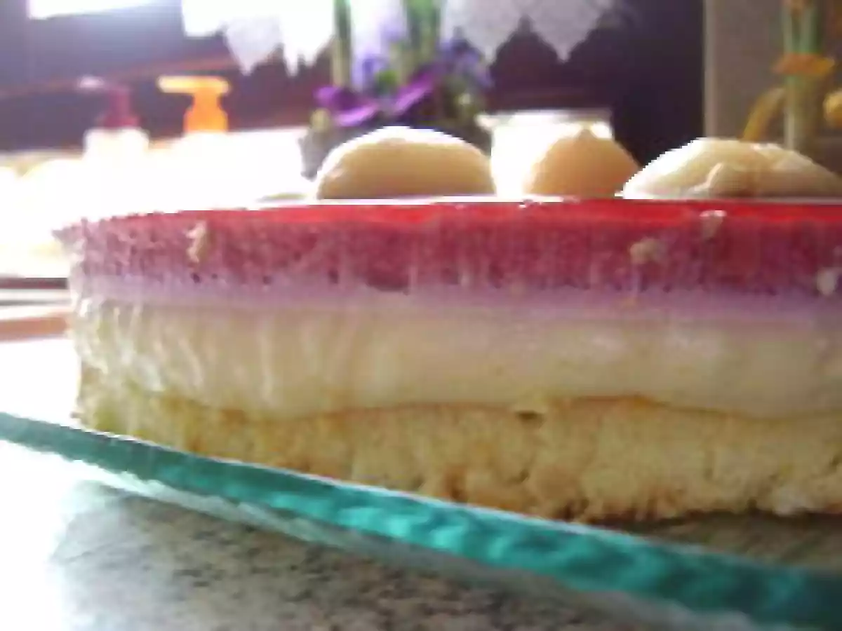 Bavarois rose-litchi-framboise. - photo 2