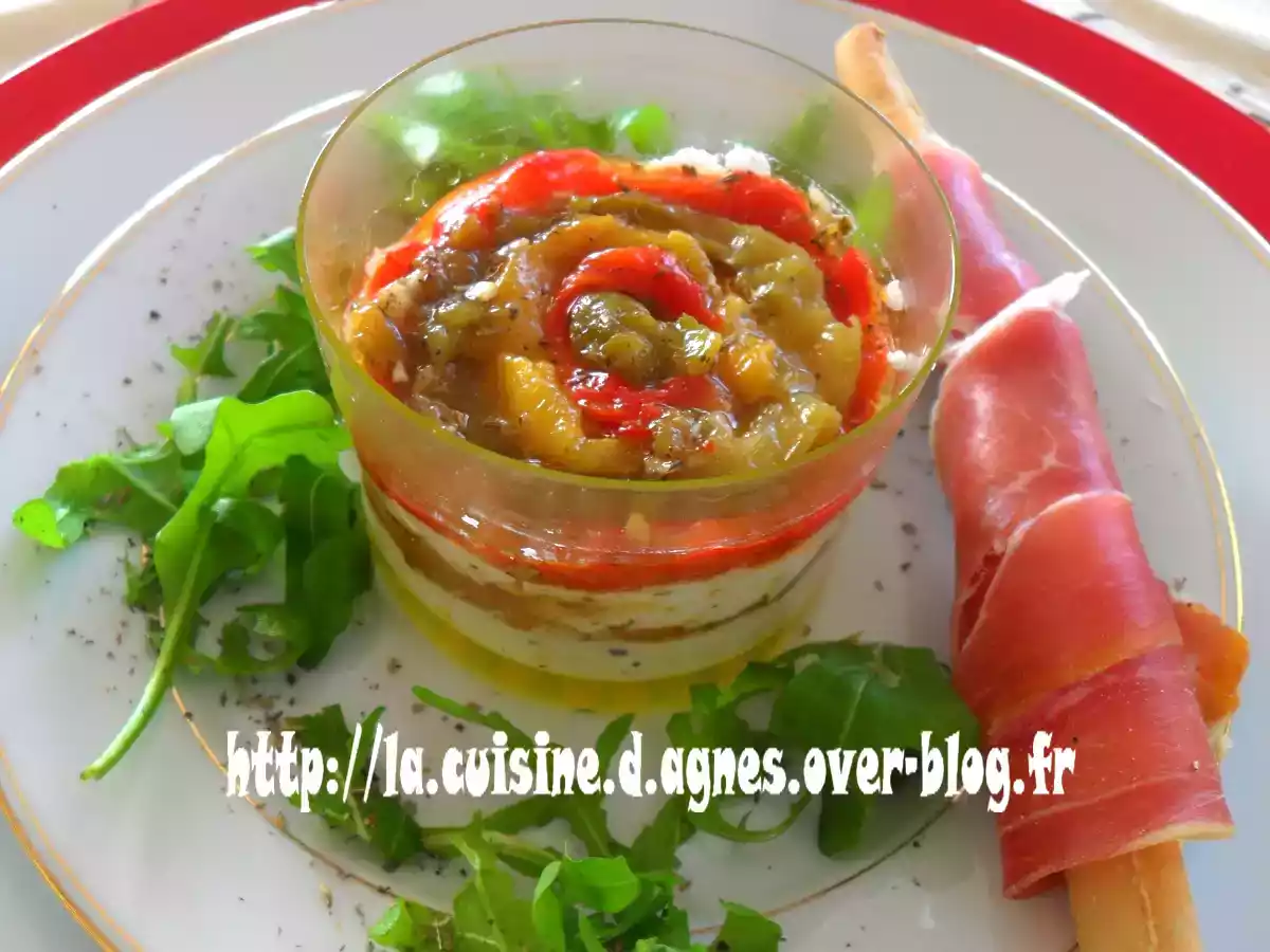 Bayadère de poivron et chèvre