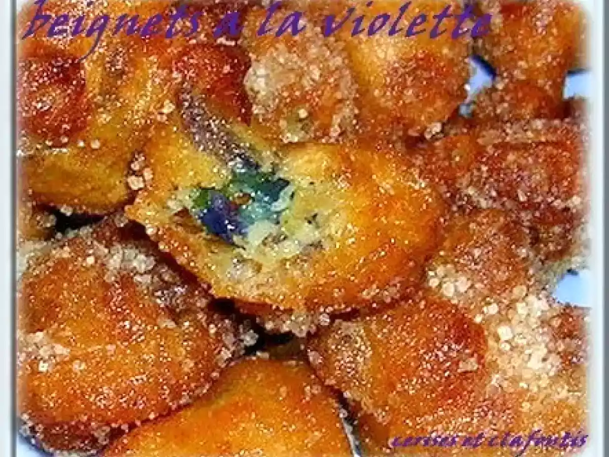Beignet aux fleurs de violettes