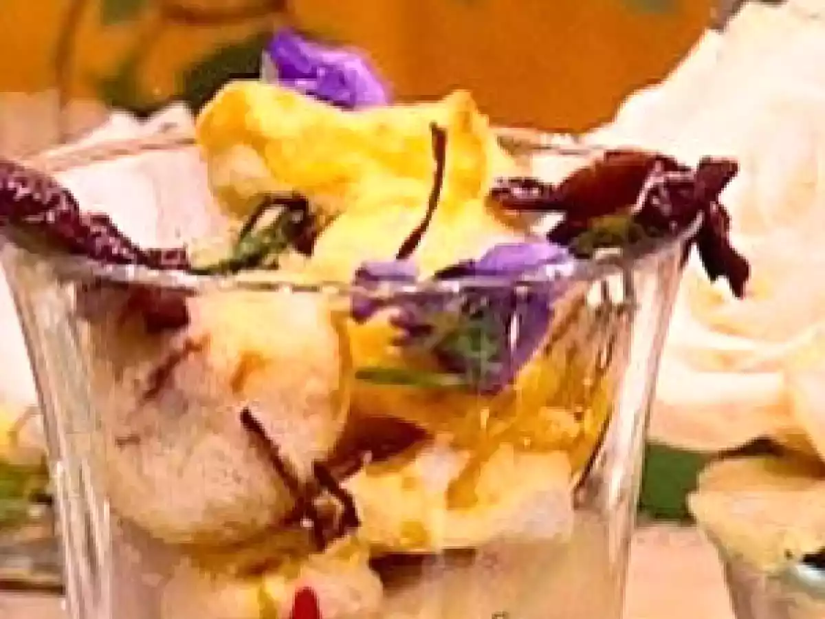 Beignet aux fleurs(violettes, pensée, capucines)