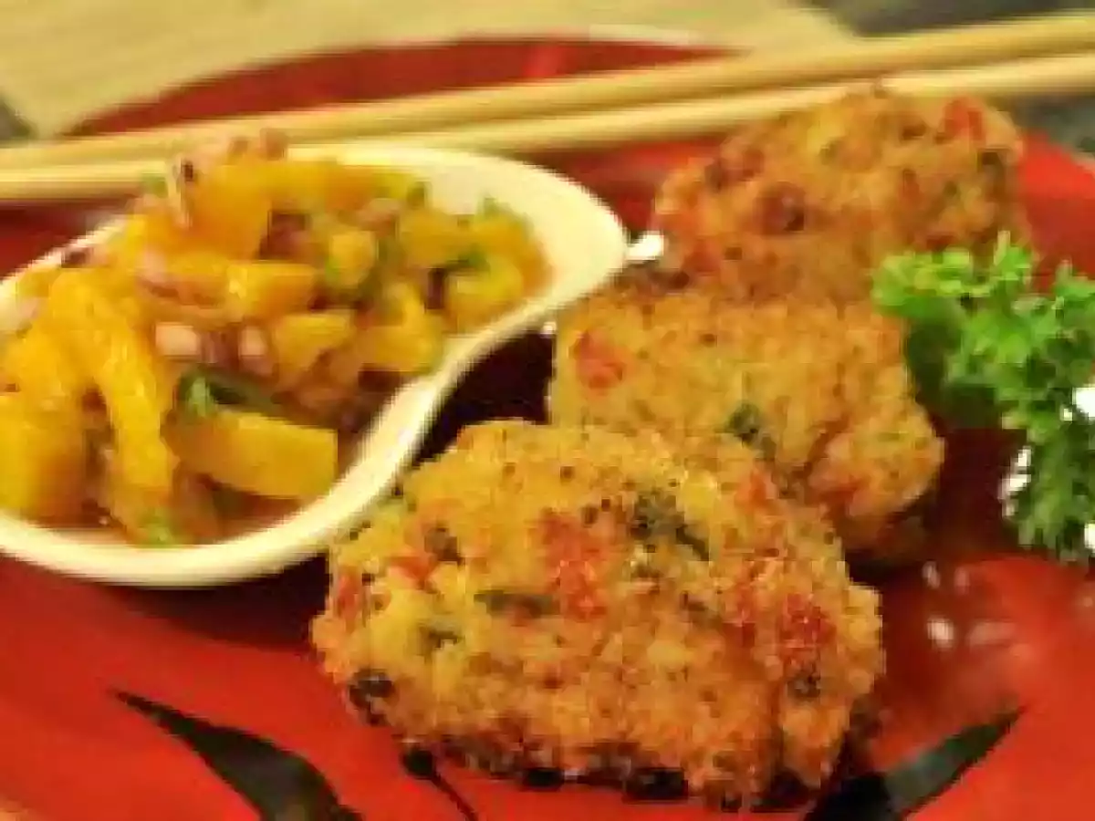 Beignet de riz thaï et salade à la mangue