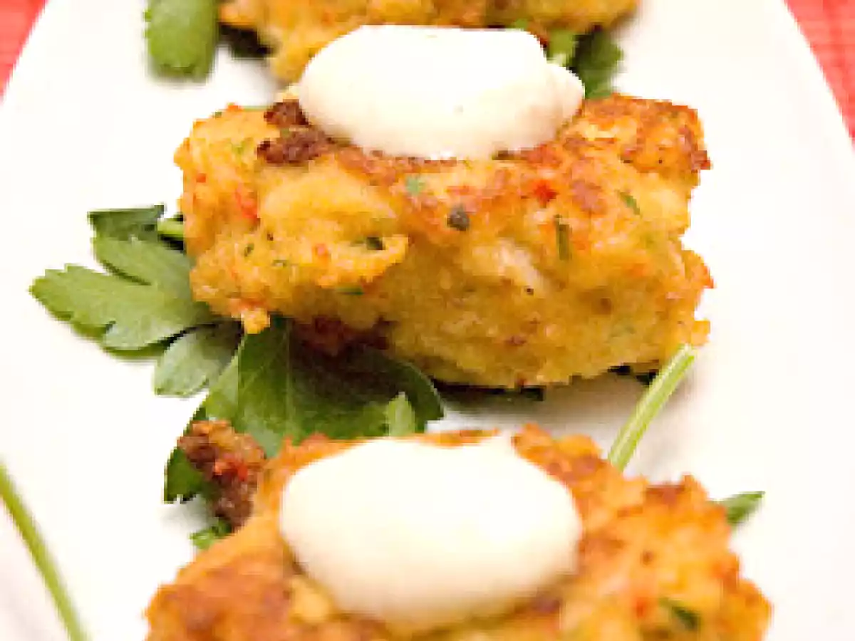 Beignets de doré aux pommes de terre et aux oignons verts