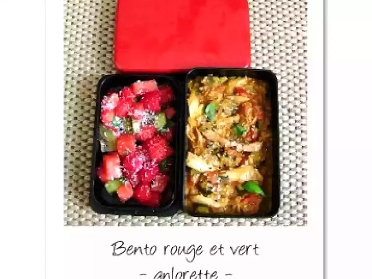 Bento box : poulet basquaise et salade de fruits !