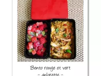 Bento box : poulet basquaise et salade de fruits !