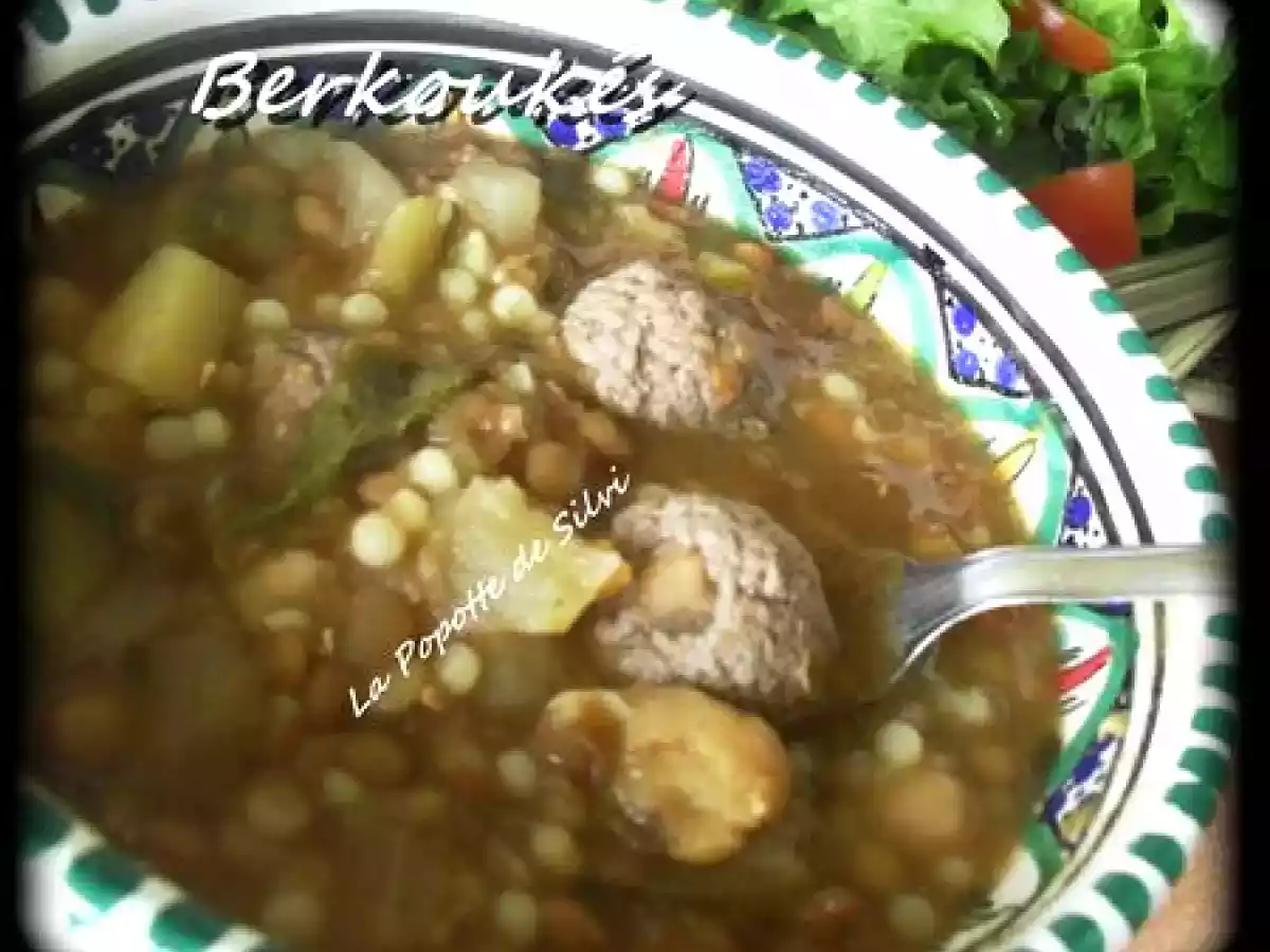 Berkoukès aux lentilles, légumes et boulettes a ma façon