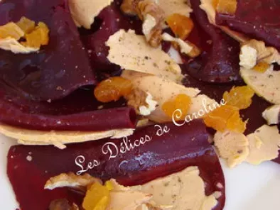 Betterave et foie gras en méli mélo