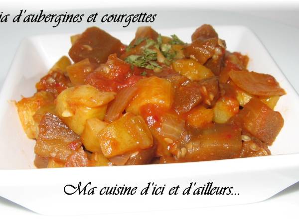 Bhujia de courgettes et aubergines