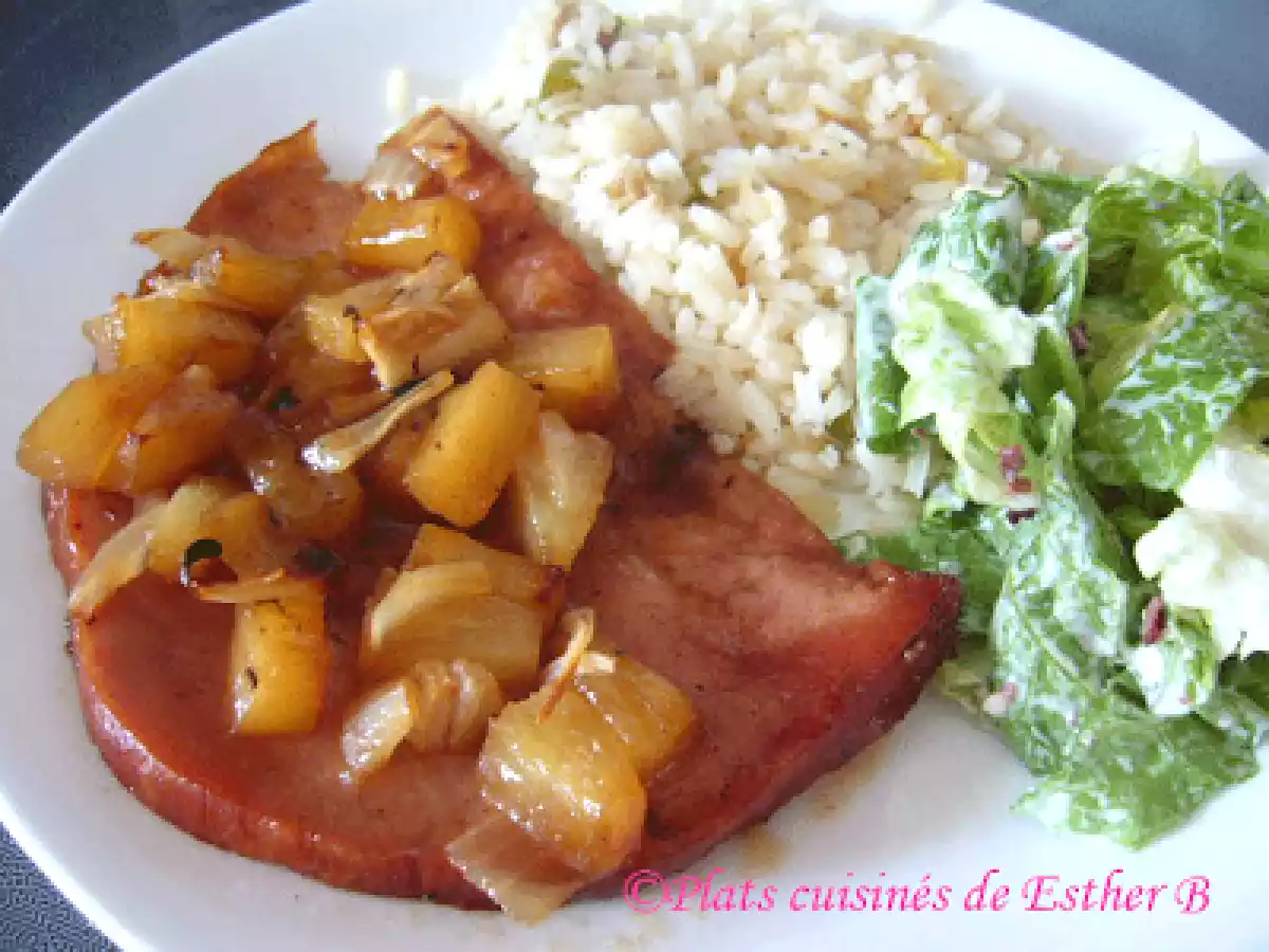 Bifteck de jambon à l'orange et à l'ananas