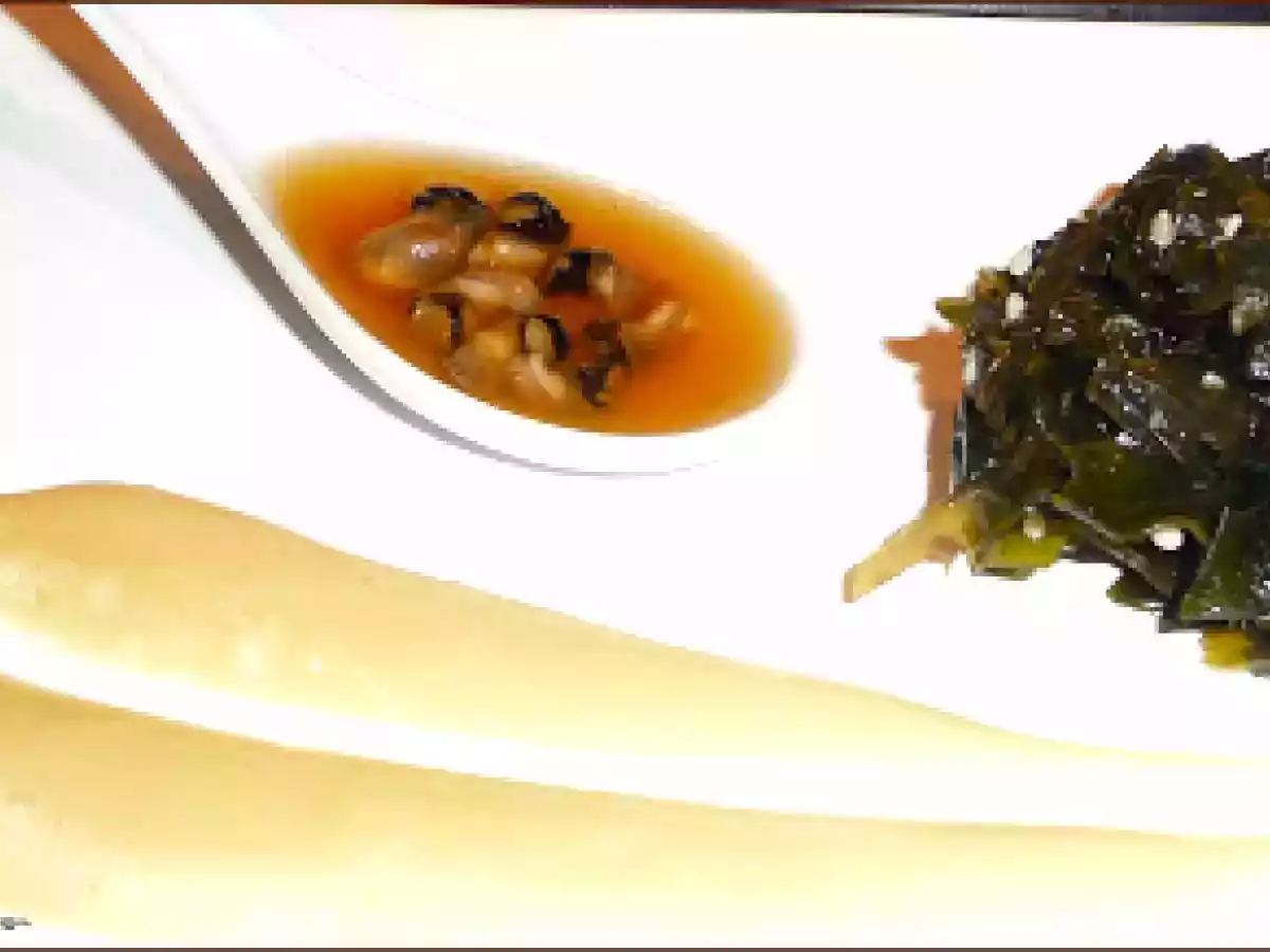 Bigorneaux en Gelée de Crevettes Grises & Wakamé ... - photo 2