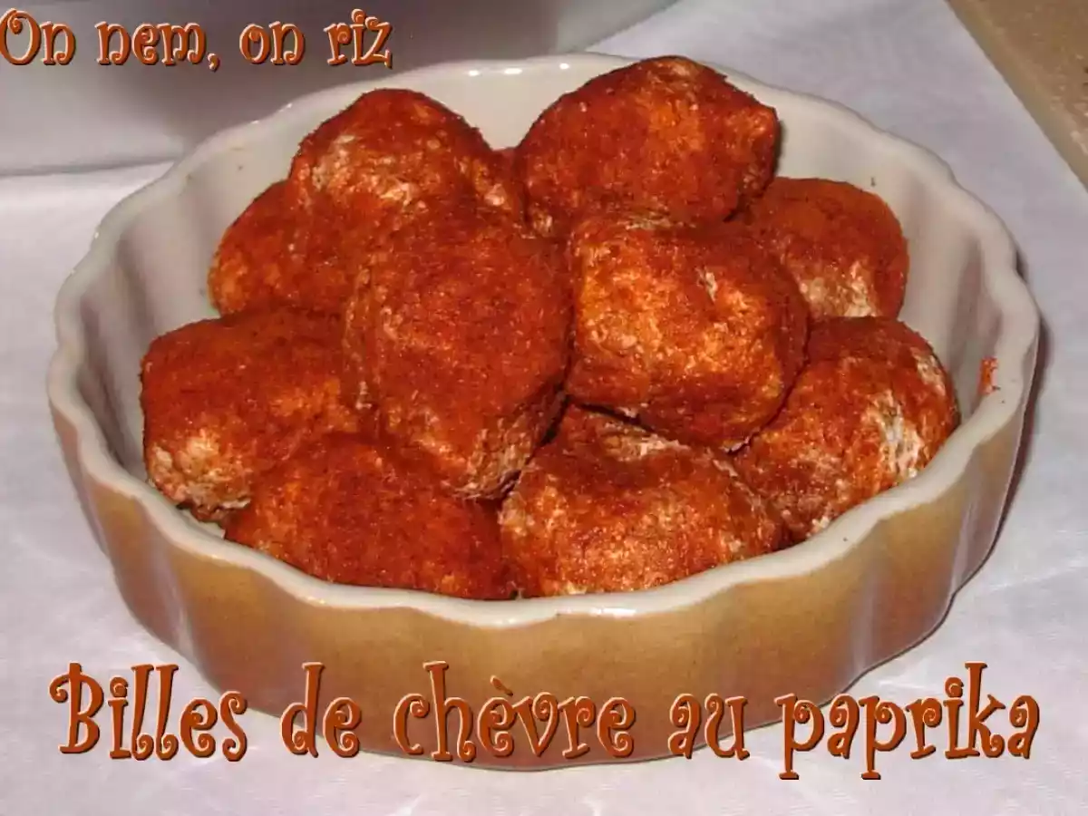 Billes de chèvre à la ciboulette ou au paprika - photo 2