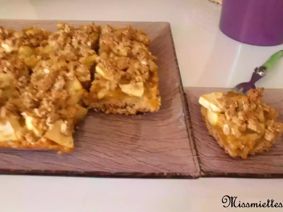 Biscuit à la confiture façon crumble aux pommes