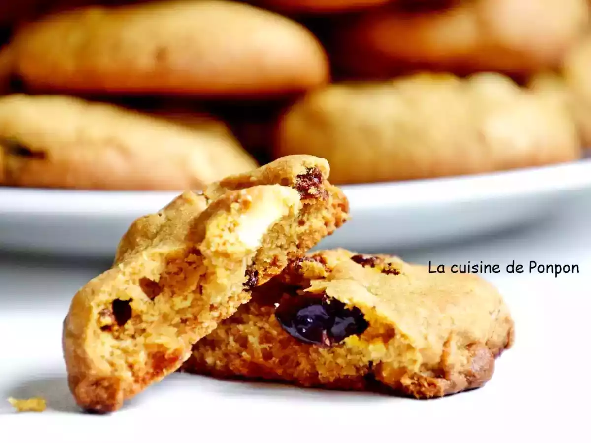 Biscuit au chocolat blanc, baies de goji et cranberries