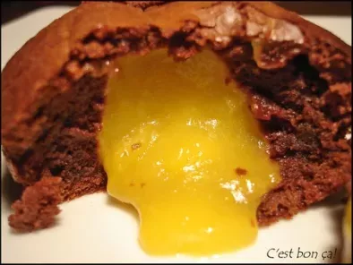 Biscuit au chocolat, coeur coulant à la mangue, photo 2