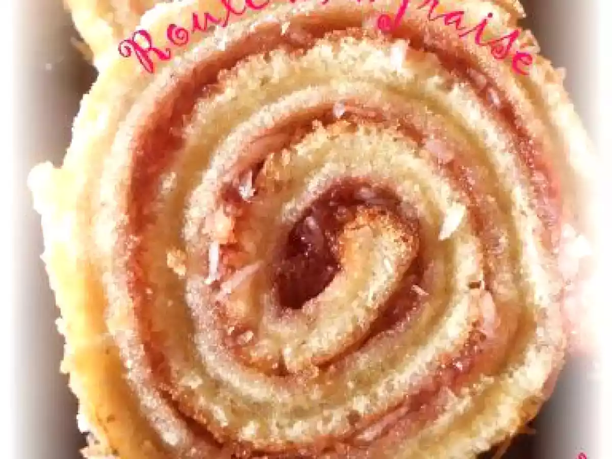 biscuit roulé à la fraise