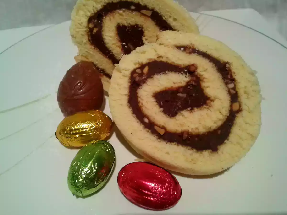Biscuit roulé au 2 Chocolats