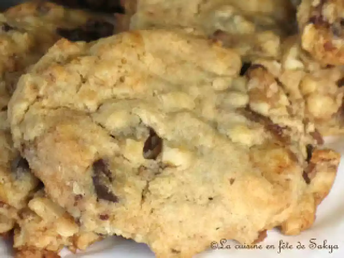 Biscuits à l'avoine, aux dattes et aux brisures de chocolat