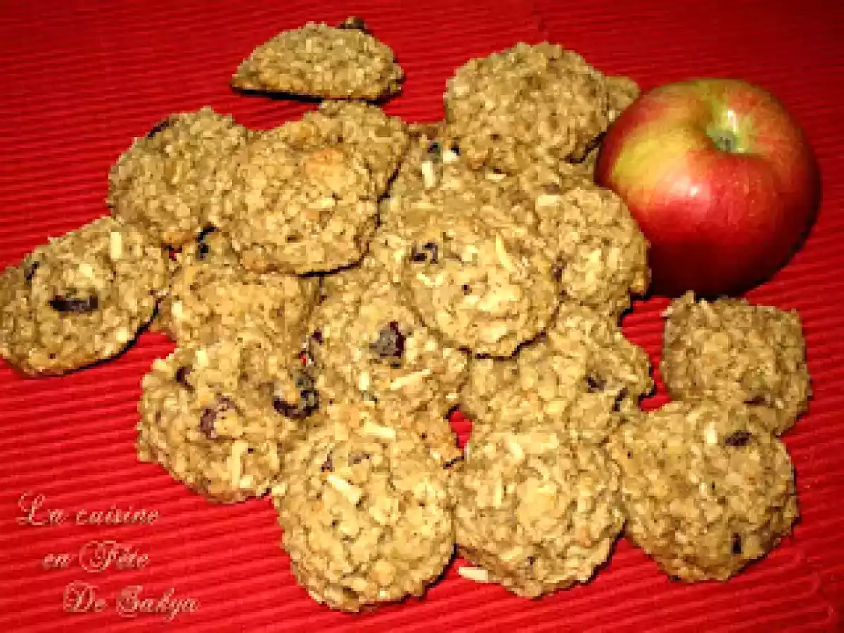 Biscuits à l?avoine, pommes et canneberges