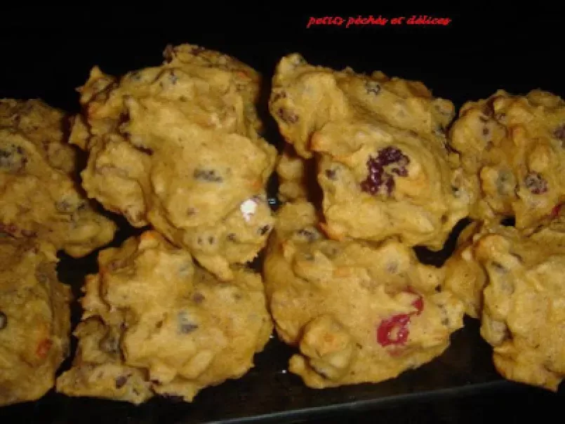 Biscuits à la citrouille, aux canneberges, aux raisins et au noix, photo 2