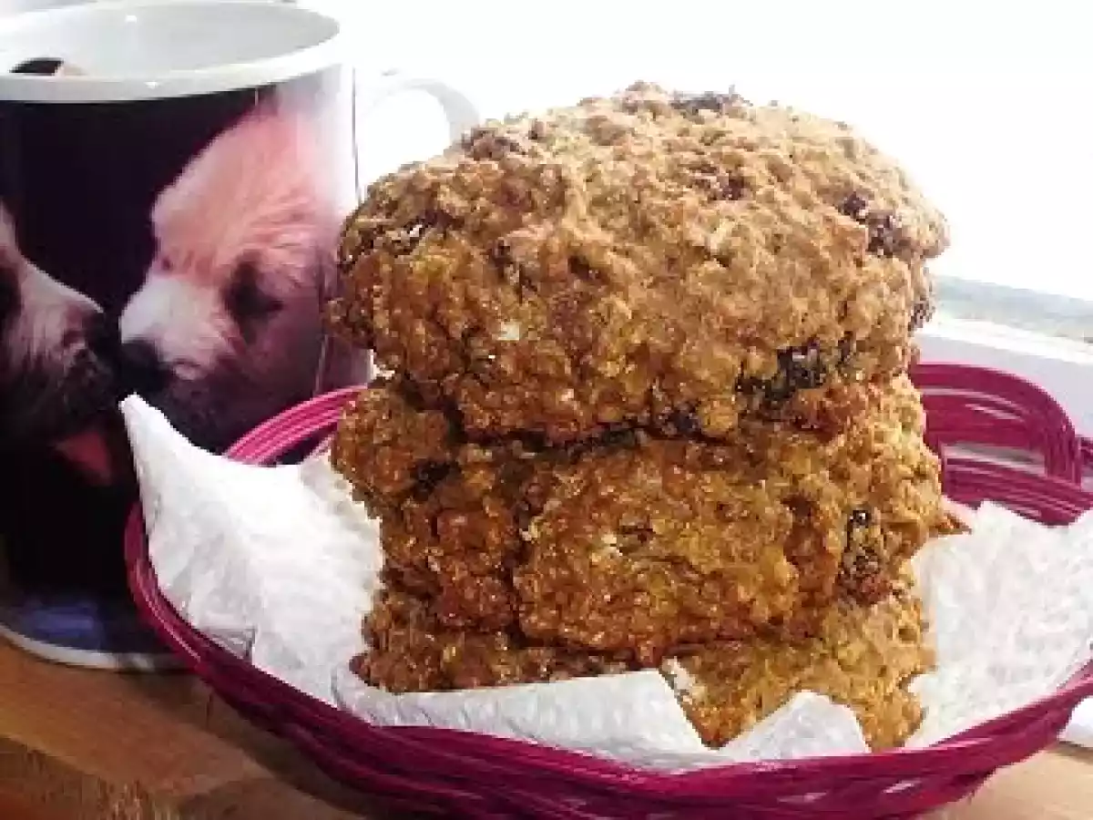 Biscuits à la mélasse, gruau et raisins secs