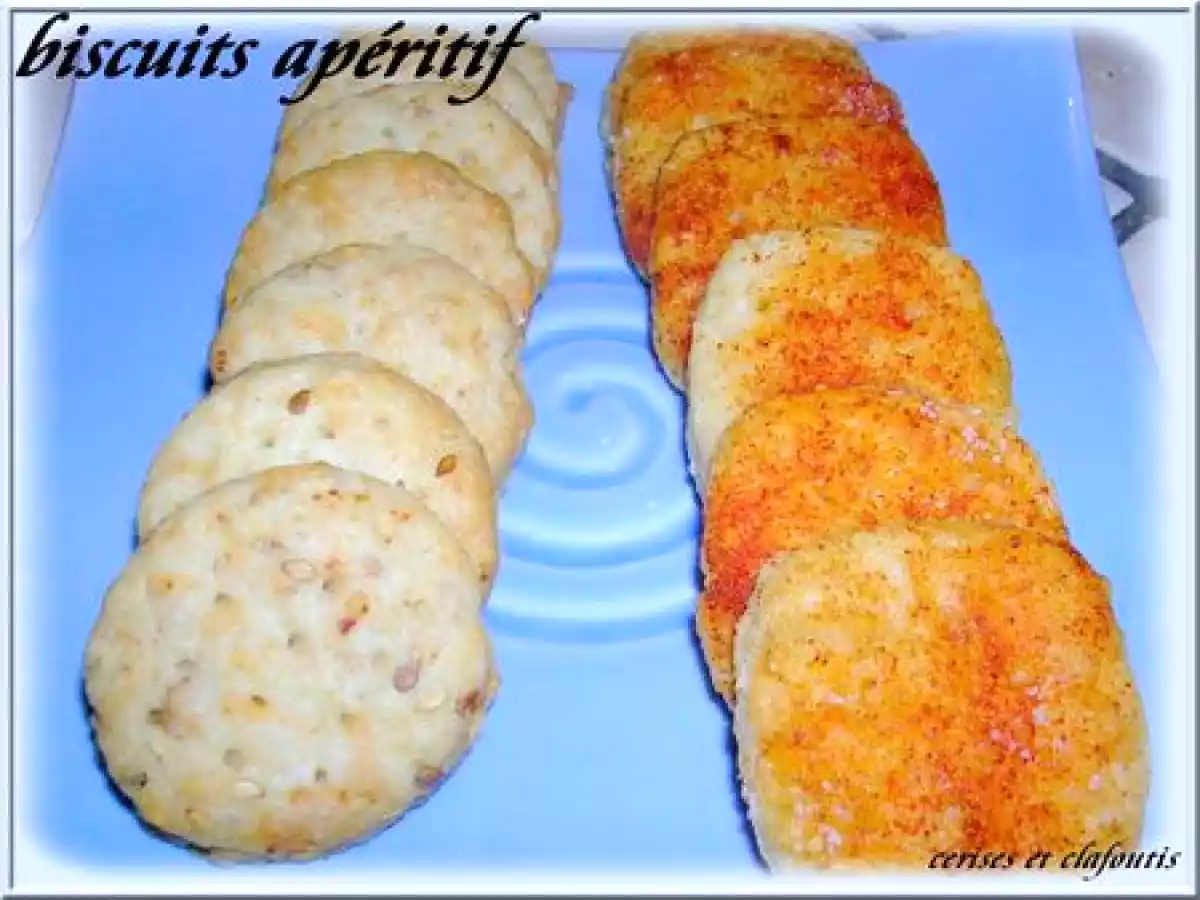 BISCUITS APERITIF AU FROMAGE ? SESAME ET PAPRIKAS