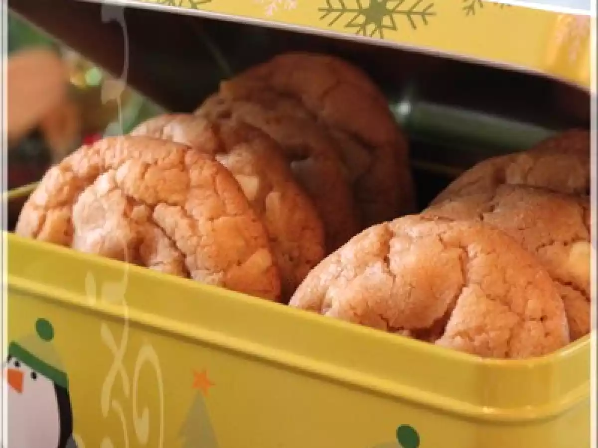 Biscuits au chocolat blanc, moelleux-croquants