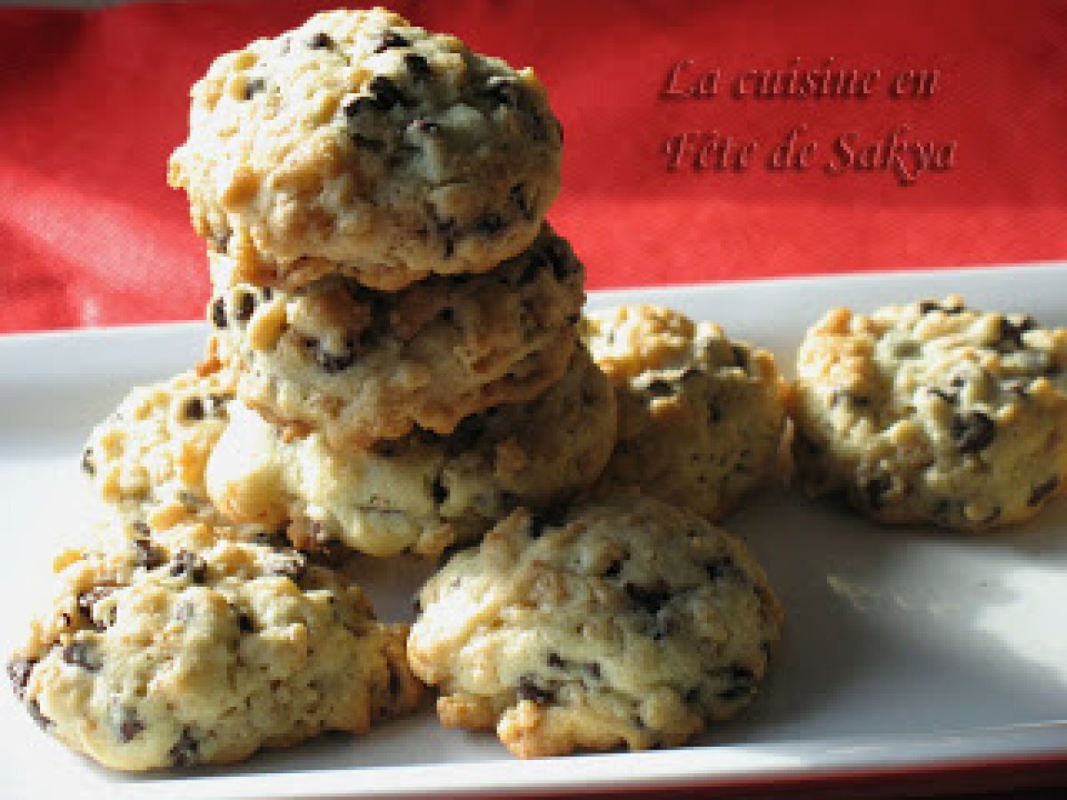 Biscuits au riz grillé et au chocolat noir - Recette Ptitchef