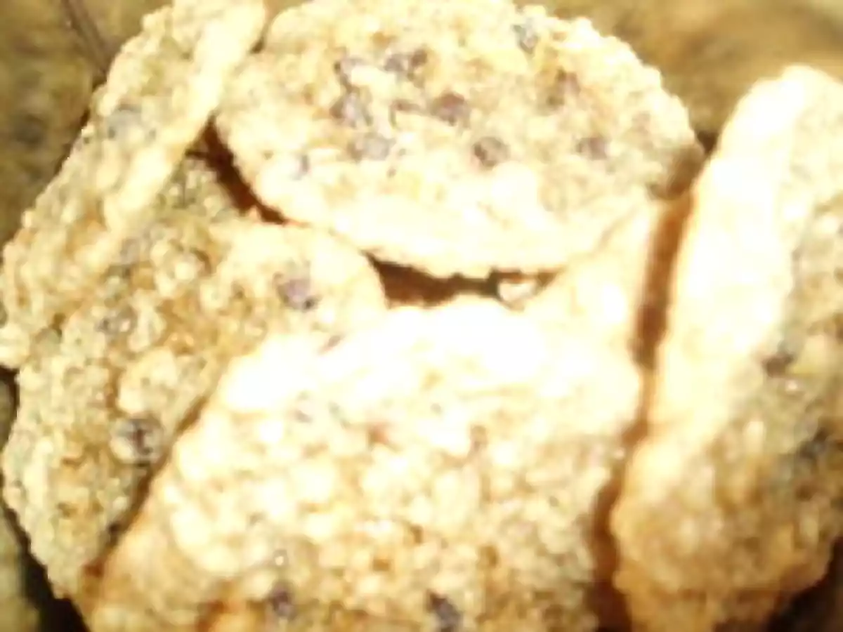Biscuits aux flocons d'avoine, au beurre de cacahuètes et aux pépites de chocolat - photo 2