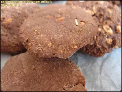 Biscuits crousti-moelleux choco-amandes, sans matière grasse ajoutée - photo 3