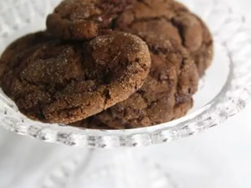 Biscuits moelleux au chocolat et gingembre.