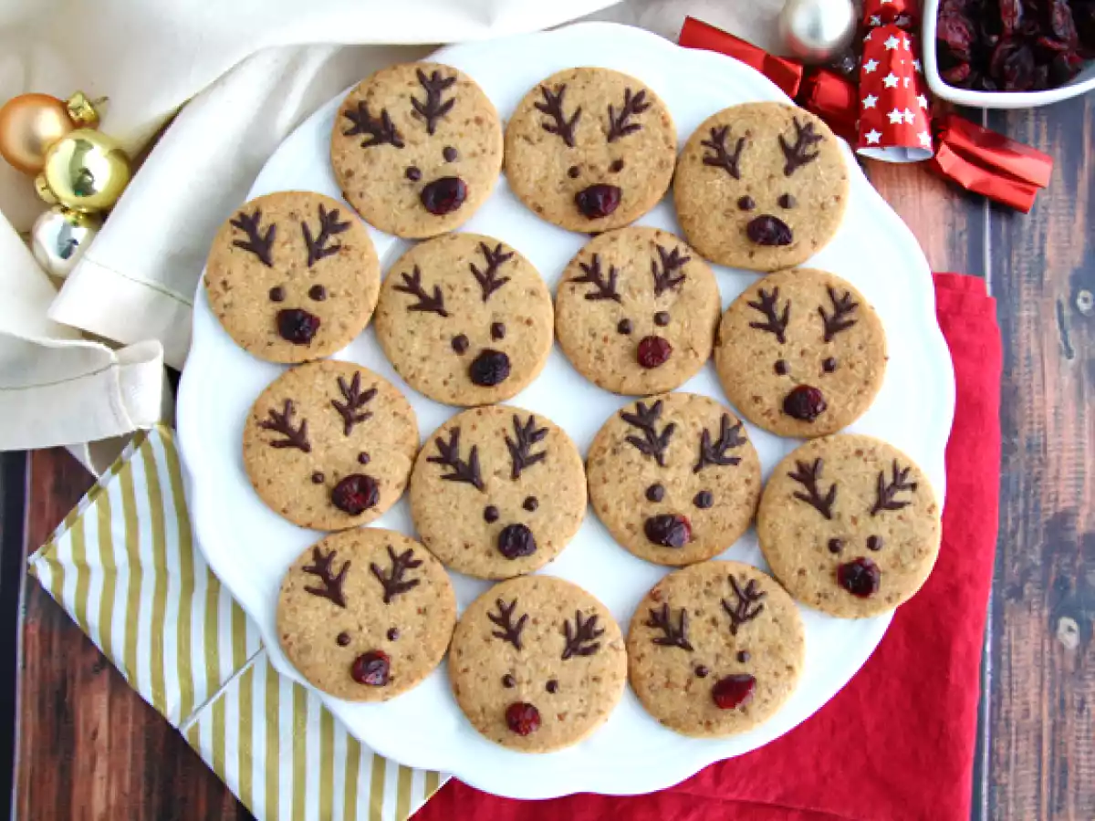 Biscuits sablés rennes (sans gluten et vegan)