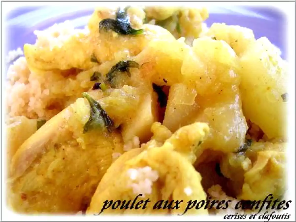 BLANC DE POULET AUX POIRES CONFITES AU MIEL - photo 2