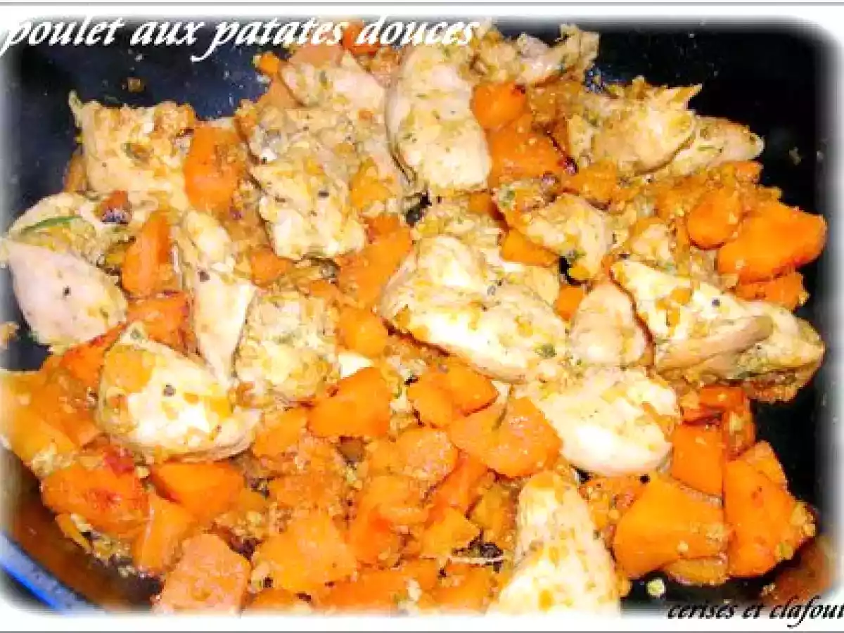 BLANC DE POULET SAUCE MANDARINE ET PATATES DOUCES